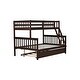 preview thumbnail 12 of 34, Functional Design Wood Bunk Bed with with Trundle, Convertible Ladder and Guardrail, Twin Over Full