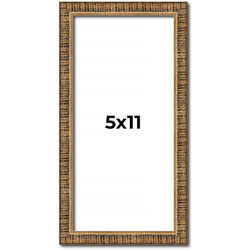5x11 IN Frame Gold Kingsley Distressed Solid Wood Picture Frame Width