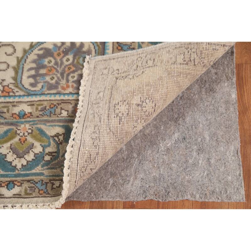 Distressed Over-Dyed Tabriz Persian Vintage Rug Handmade Wool Carpet - 6'8"x 9'10"