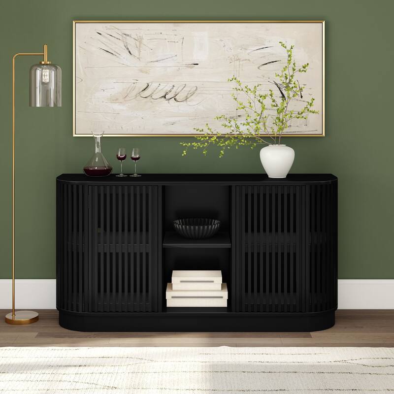 Plank and Beam Contour 2-Door Sideboard/TV Stand with Shelf