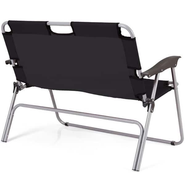 Shop Costway 2 Person Folding Camping Bench Portable Loveseat