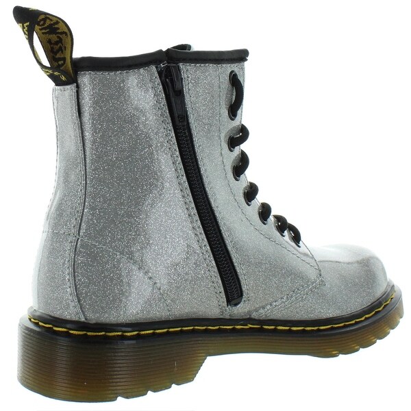 girls glitter combat boots
