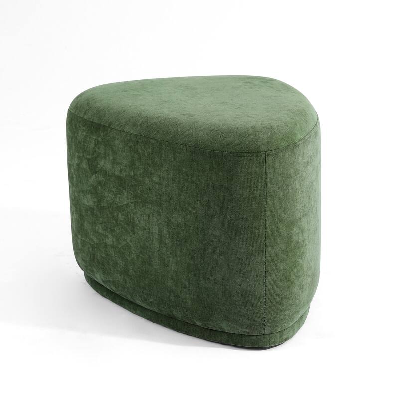 Modern Triangular Upholstered Accent Ottoman
