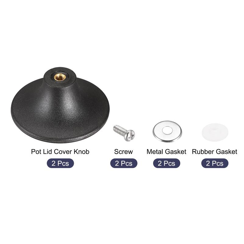 Pot Lid Knob, Stainless Steel Replacement for Pan Pot Cover 2Pcs - 54x23mm