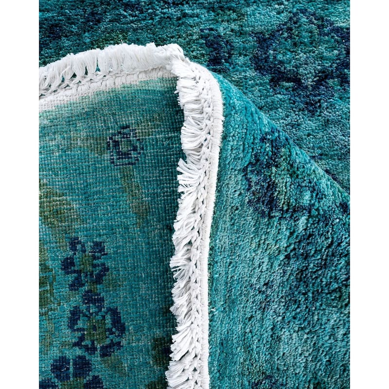 Vibrance One-of-a-Kind Hand-Knotted Area Rug - Blue, 6' 1" x 6' 1" - 6' 1" x 6' 1"