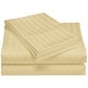 preview thumbnail 5 of 21, 1200 Thread Count Cotton Deep Pocket Luxury Hotel Stripe Sheet Set Taupe - Queen
