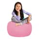 Kids Bean Bag Chair, Big Comfy Chair - Machine Washable Cover - 27 Inch Medium - Solid Pink