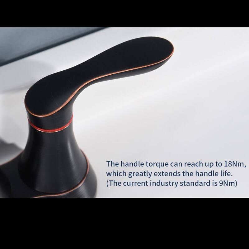 2-Handle Bathroom Vanity Sink Faucet with Pop-up Drain and Supply Hose