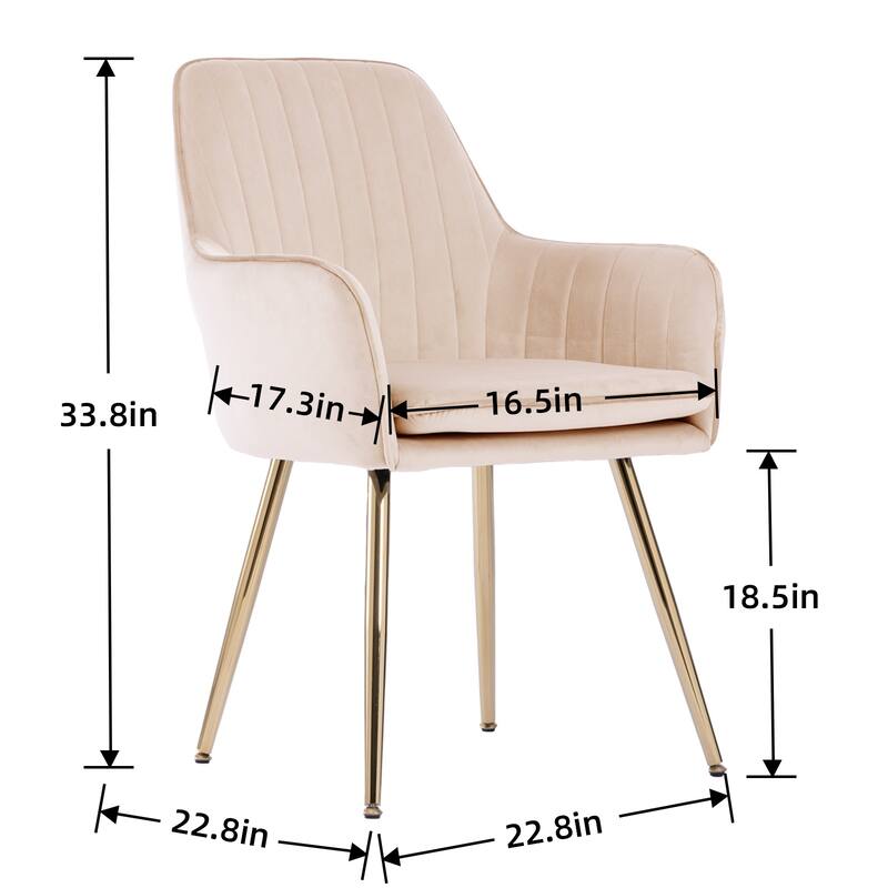 Leather Dining Chair Set of 2 Side Chair Vanity Chair Coffee Chair Office Chair Beige Accent Chair Upholstered Chair