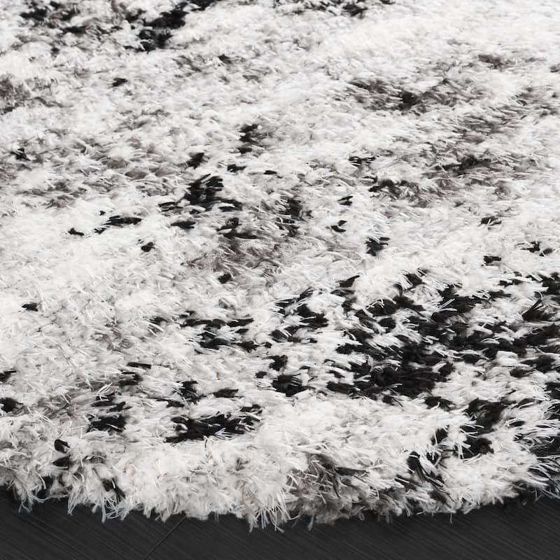 SAFAVIEH Lindsay Shag Nancie Modern Abstract 2-inch Thick Rug