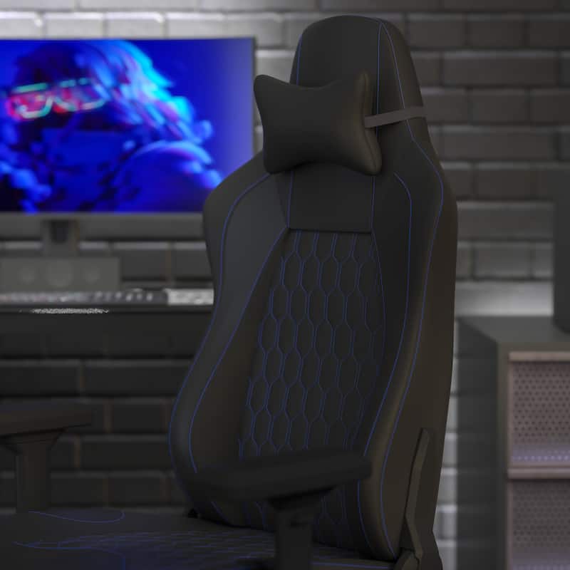 Ergonomic Gaming Chair with 4D Armrests, Headrest, & Lumbar Support