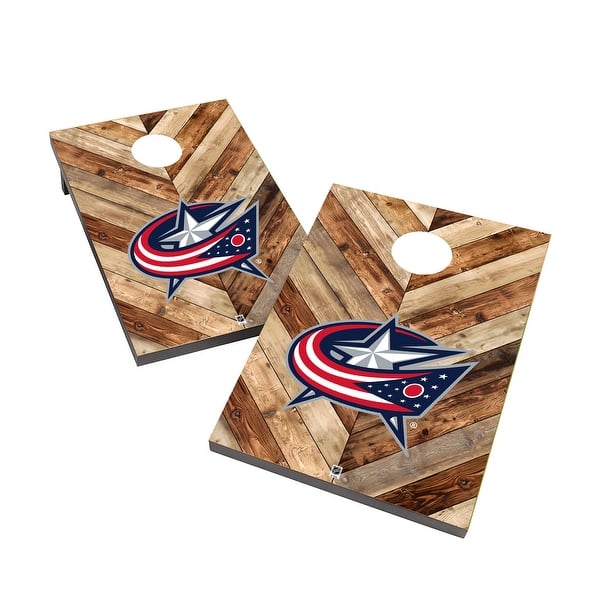 slide 2 of 5, Columbus Blue Jackets 2x4 NHL Cornhole Bag Toss Include Carry Case