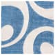 SAFAVIEH Florida Shag Jayati Abstract 1.2-inch Thick Rug - 6'7" x 6'7" Square - Blue/Ivory