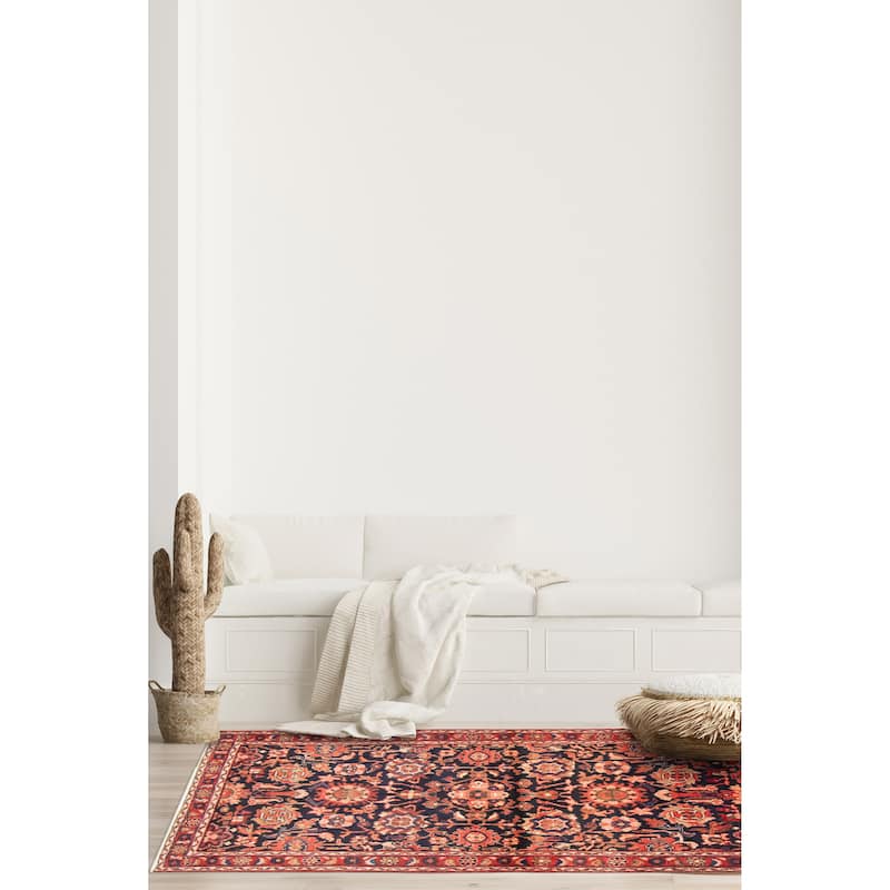 ECARPETGALLERY Hand-knotted Anadol Navy Wool Rug - 4'0 x 6'11