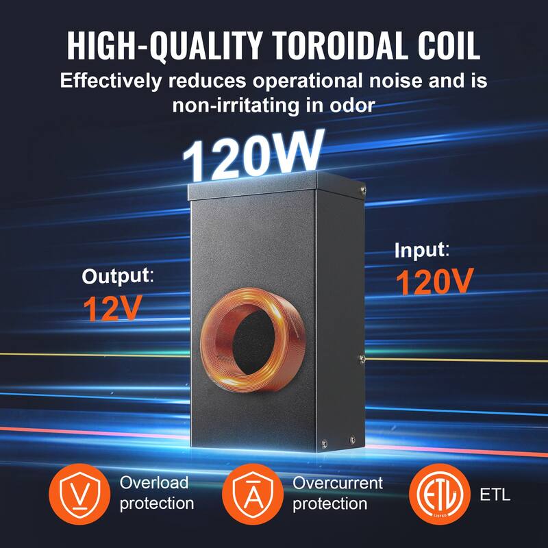 Landscape Transformer, Timer & Photocell Sensor Equipped, Weatherproof Outdoor Lighting Converter, Ideal for Exterior - Black