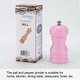 preview thumbnail 17 of 16, 4.5"Wooden Salt Pepper Grinder Mills Shakers w Adjustable Coarseness Pink