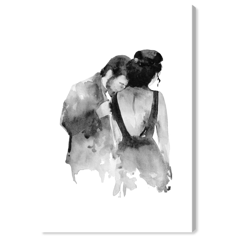 Wynwood Studio Canvas Fashion and Glam Inked Embrace Black and Modern & Contemporary Wall Art Canvas Print