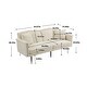 preview thumbnail 9 of 115, Velvet Loveseat Sofa Bed with 2 Pillows, Mid Century 2-Seat Couches Convertible Sofa Bed for Living Room, Bedroom,Office