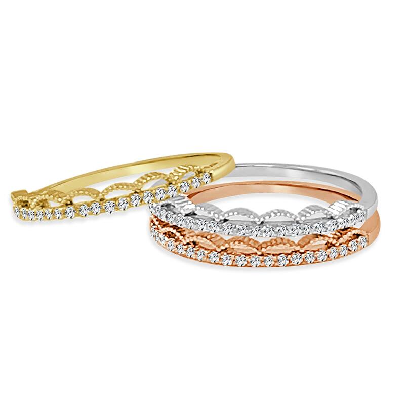 Joelle Collection Diamond Ring 14K Gold 1/8ct TDW Diamond Band