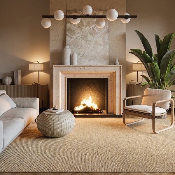 slide 2 of 34, Nuloom Alessi Solid Farmhouse Cotton Area Rug 7'6" x 9'6" - Tan