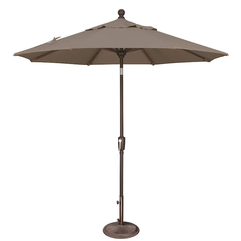 SimplyShade Catalina 7.5-inch Octagon Push Button Tilt Umbrella - Taupe - Olefin Canopy