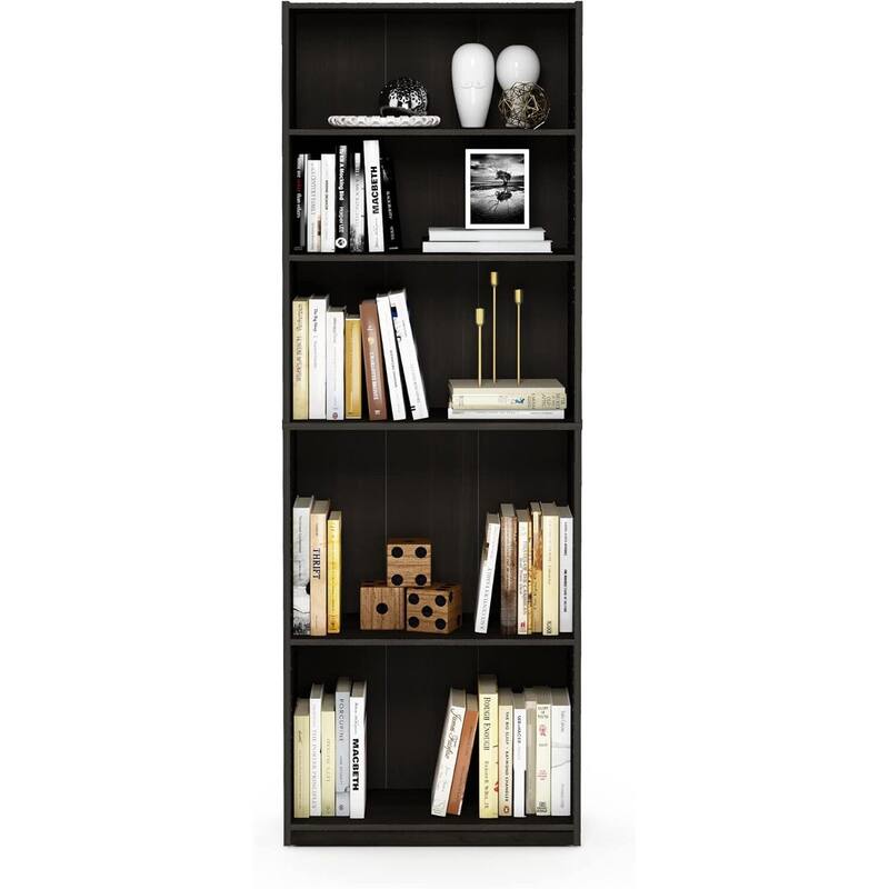 2-Shelf Small Bookcase Compact Storage Organizer with Clean Modern Design for Living Room or Office Space