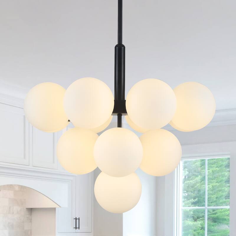 13 - Light Dimmable Tiered Modern Globe Glass Chandelier Empire Sputnik Island Pendant Lights
