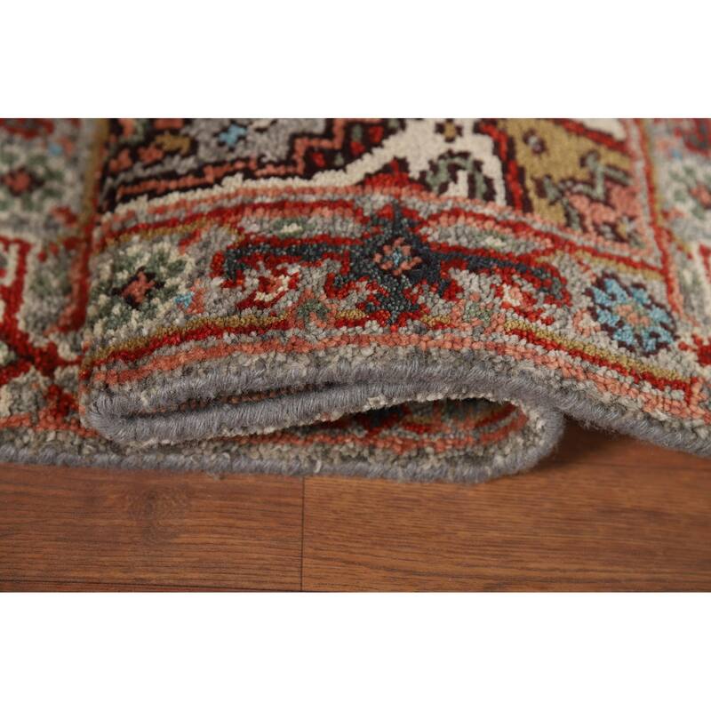Gray Heriz Serapi Indian Foyer Rug Handmade Wool Carpet - 2'0" x 3'0"