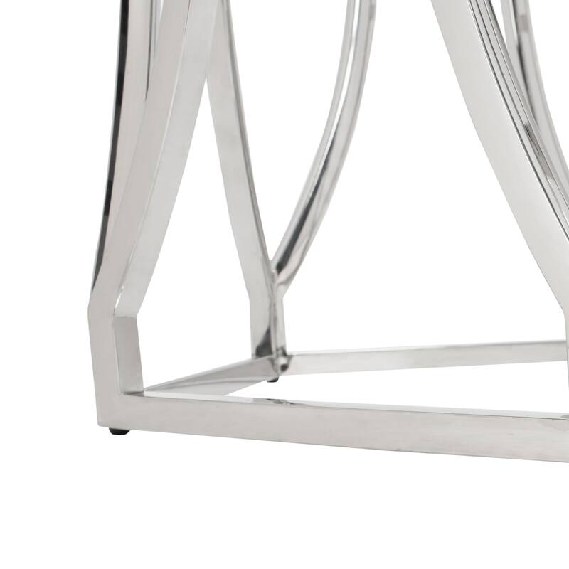 SAFAVIEH Couture Bethwyn 42-inch Round Glass Top Dining Table - 42"W x 42"D x 30"H