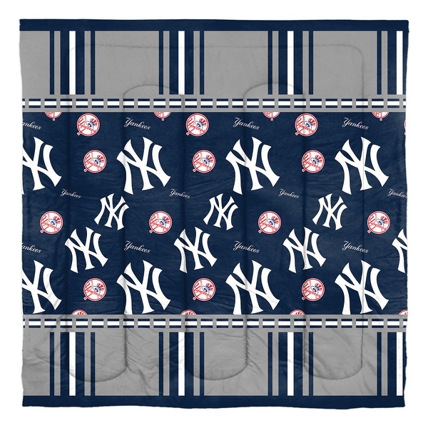 MLB New York Yankees Rotary 5 piece Queen Bed in a Bag Set Bed Bath Beyond 29903881