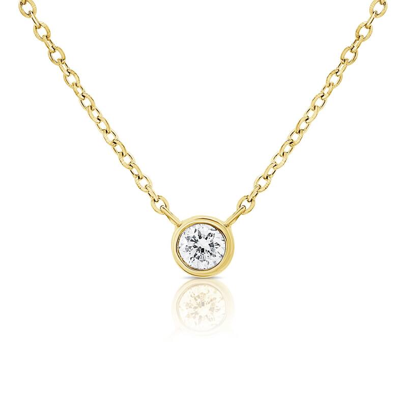 Joelle Collection 14K Gold Diamond Necklace - Yellow