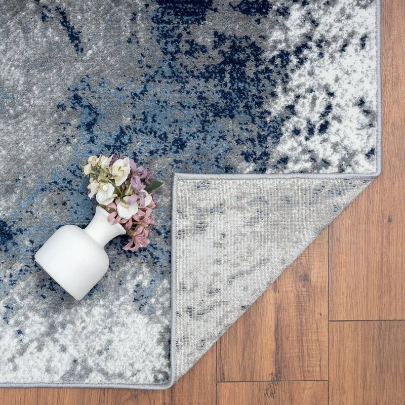 Luxe Weavers Modern Abstract Blue 5x7 Area Rug for Bedrooms and Living Rooms