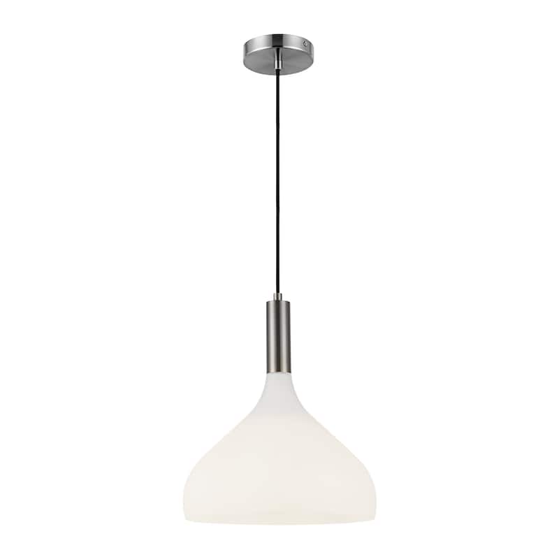 Alora Lighting PD532312 Belleview 12" Wide Pendant - Brushed Nickel / Opal Glass
