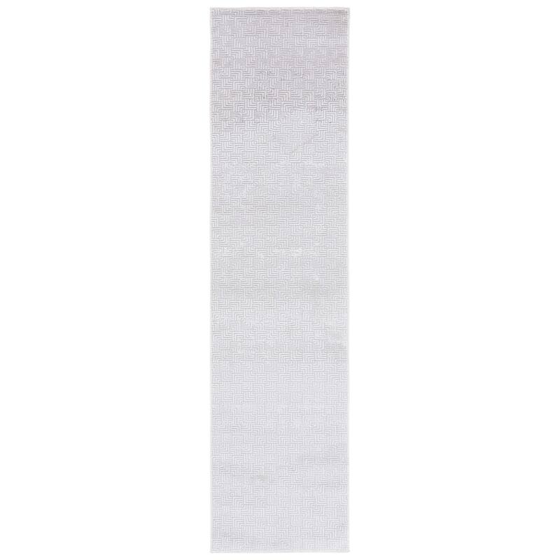 SAFAVIEH Hanna Deedee Contemporary Rug - 2' x 8' Runner - Grey/Ivory