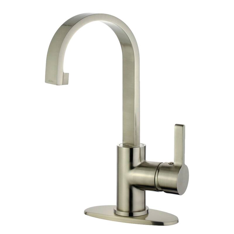 Kingston Brass Continental Single-Handle 1-Hole Deck Mount Bathroom Faucet with Push Pop-Up