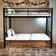 preview thumbnail 20 of 31, Bunk Bed Twin Over Twin Size with Ladder and high Guardrail, Able to Split, Metal Bunk Bed