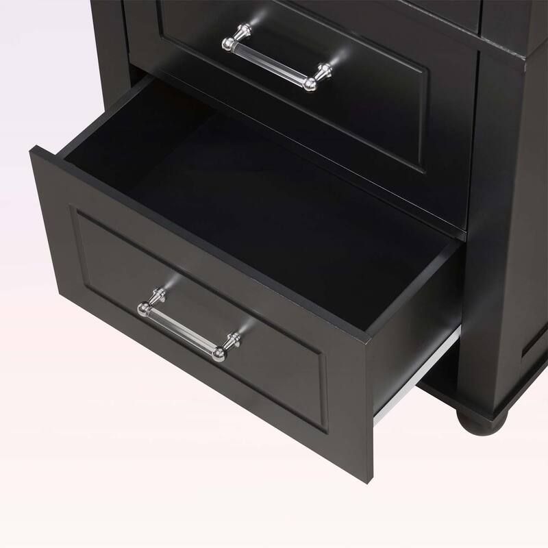 Tall Bathroom Storage Cabinet with Adjustable Shelves and Two Drawers,for Durability and Style