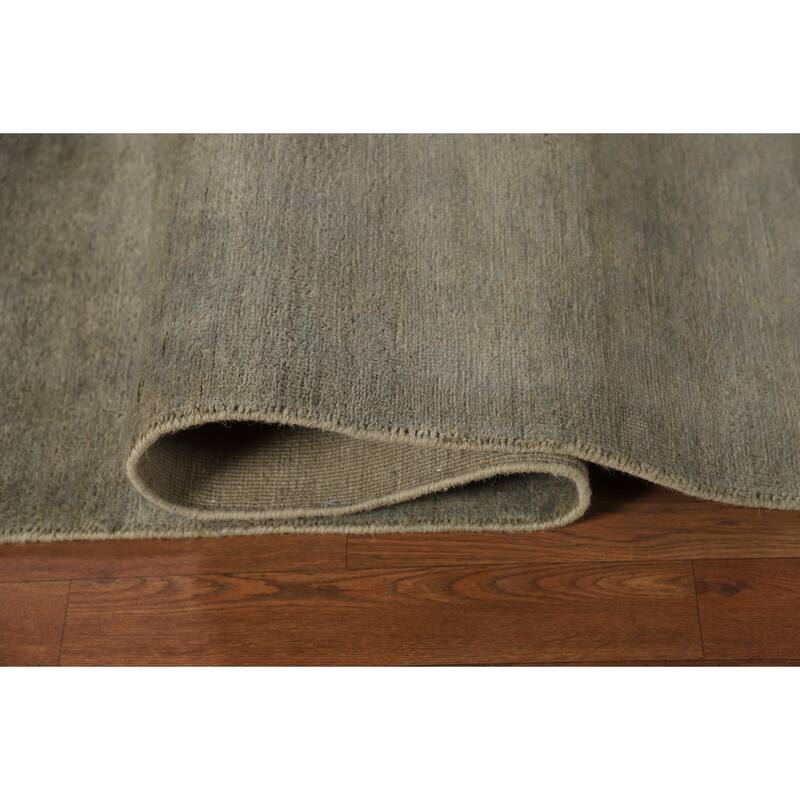 Gray & Beige Gabbeh Oriental Area Rug Handmade Wool Carpet - 7'10" x 9'6"