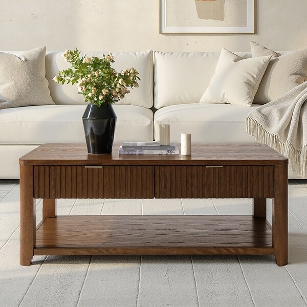 HULALA HOME Francisco Modern Solid Wood Coffee Table - On Sale