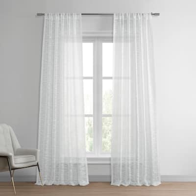 Exclusive Fabrics Open Weave Linen Sheer Curtain (1 Panel)