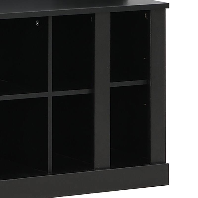 Modern Minimalist Storage Bench with Wall-Mounted Coat Rack