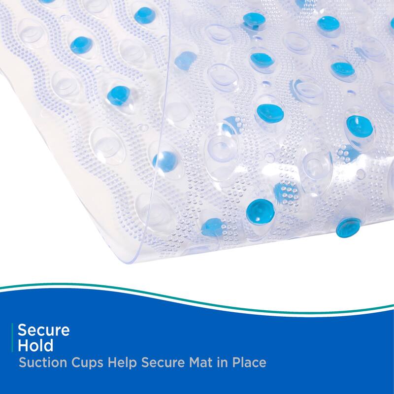 Kenney Semi-Brushed Bath, Shower, and Tub Mat, 15.5" W x 27.5" L