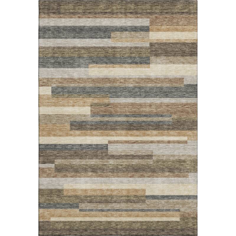 Premium Washable Super Soft Stripes Stacked Mayfield Rug