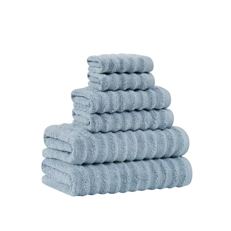 Christian Siriano NY Textured Zero Twist 6 Piece Towel Set
