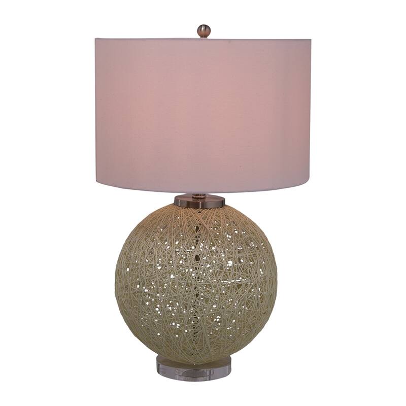 Table Lamp with Beige Paper Base