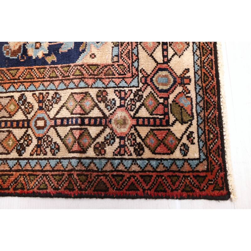 ECARPETGALLERY Hand-knotted Anatolian Vintage Dark Navy Wool Rug - 4'8 x 9'9