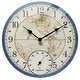 preview thumbnail 1 of 12, Orbis All Weather Clock - 14 x 2 x 14 Blue