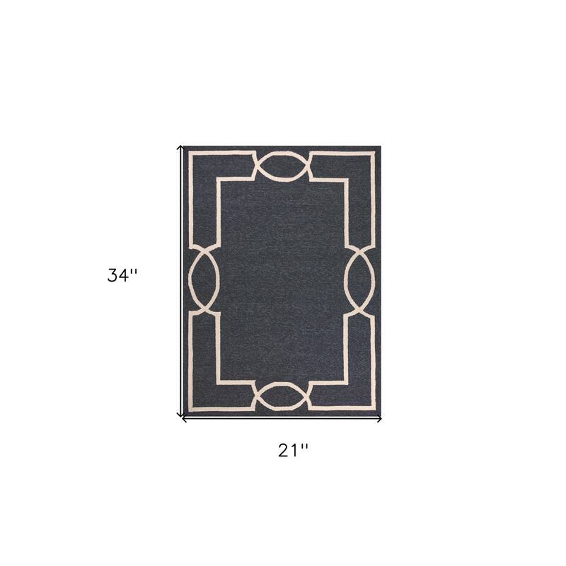 Allof Elegant Plain Weather Resistant Heritage-Inspired Hand-Woven Outdoor Rug