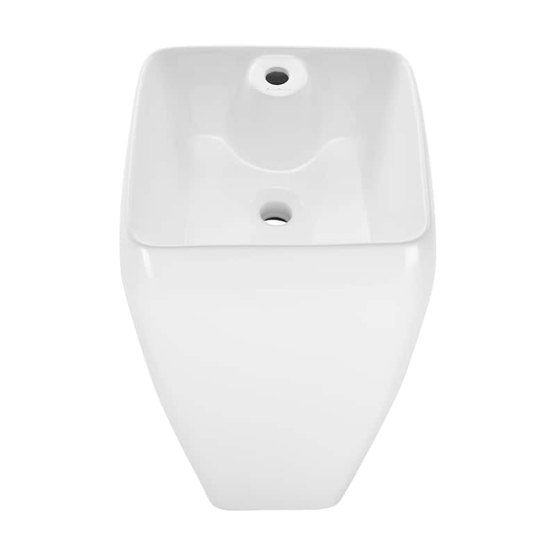 Charme One Piece Pedestal Sink - 17.3" x 17.3" 33.85"