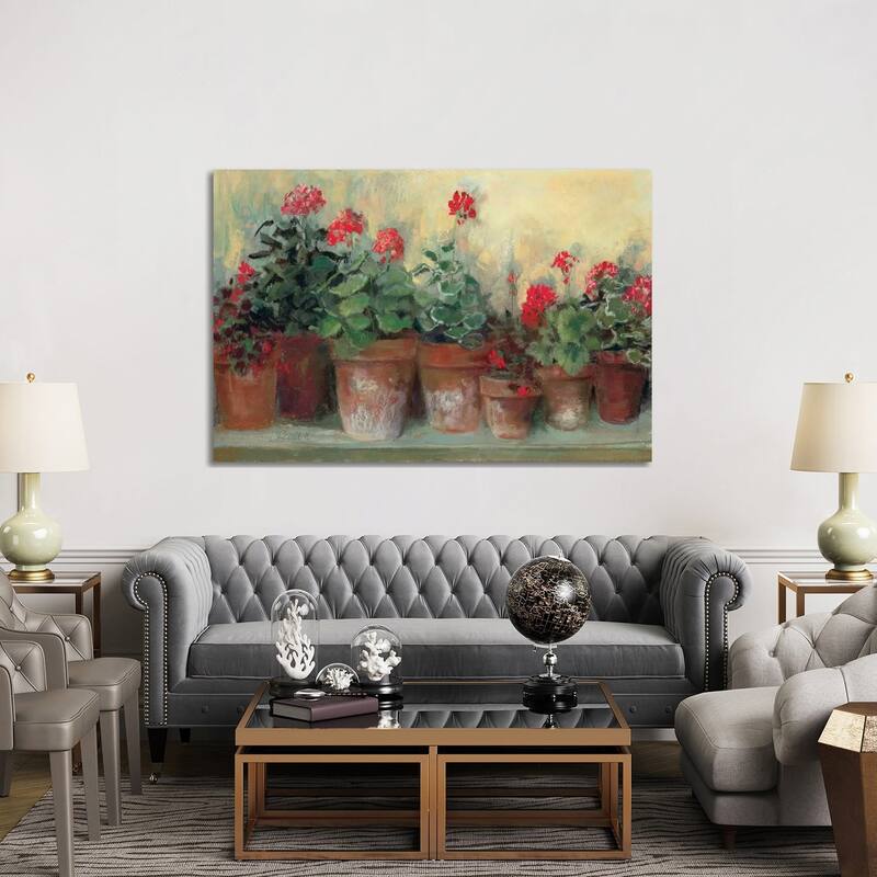 iCanvas "Kathleen's Geraniums" by Carol Rowan Canvas Print